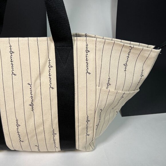 Victoria Secret Weekender Tote Bag Logo Script Beach Gym Pool Travel Bag Zipper - Picture 9 of 13